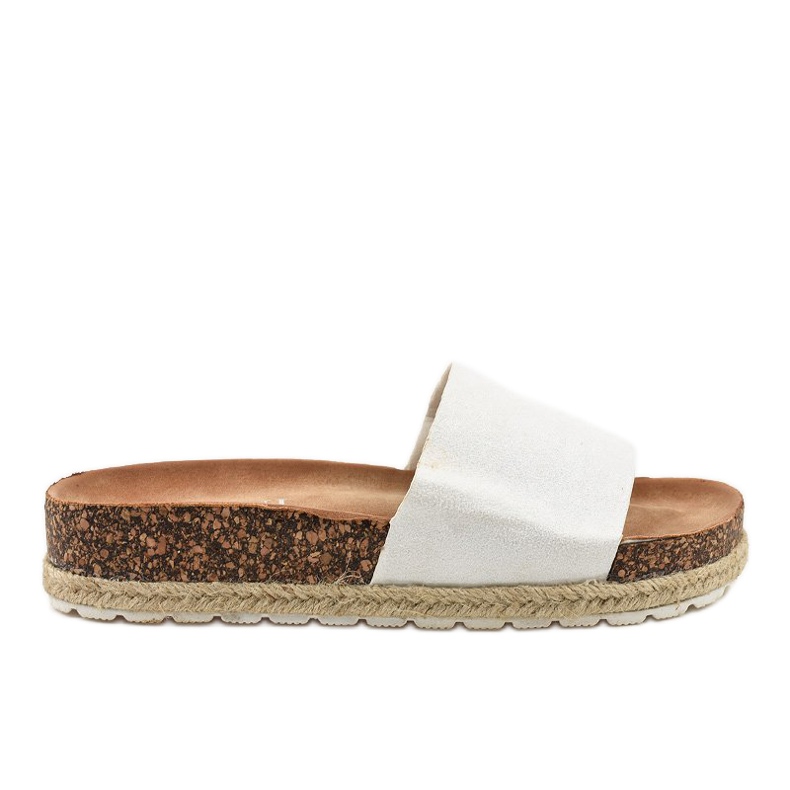 Zapatilla blanca glitter 6130 blanco
