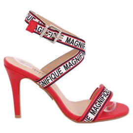 Sandalias rojas de tacón alto LL-170P Rojo Sandalias rojas de tacón alto LL-170P Rojo