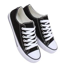 Zapatillas clásicas negras de mujer XL03 Negro (suela blanca)