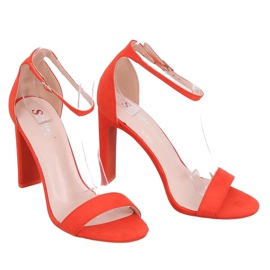 Sandalias de tacón naranja NF-37P Orange multicolor