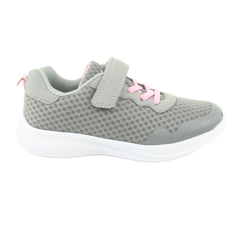 Evento 20DZ55-2312 zapatos deportivos para velcro gris rosa