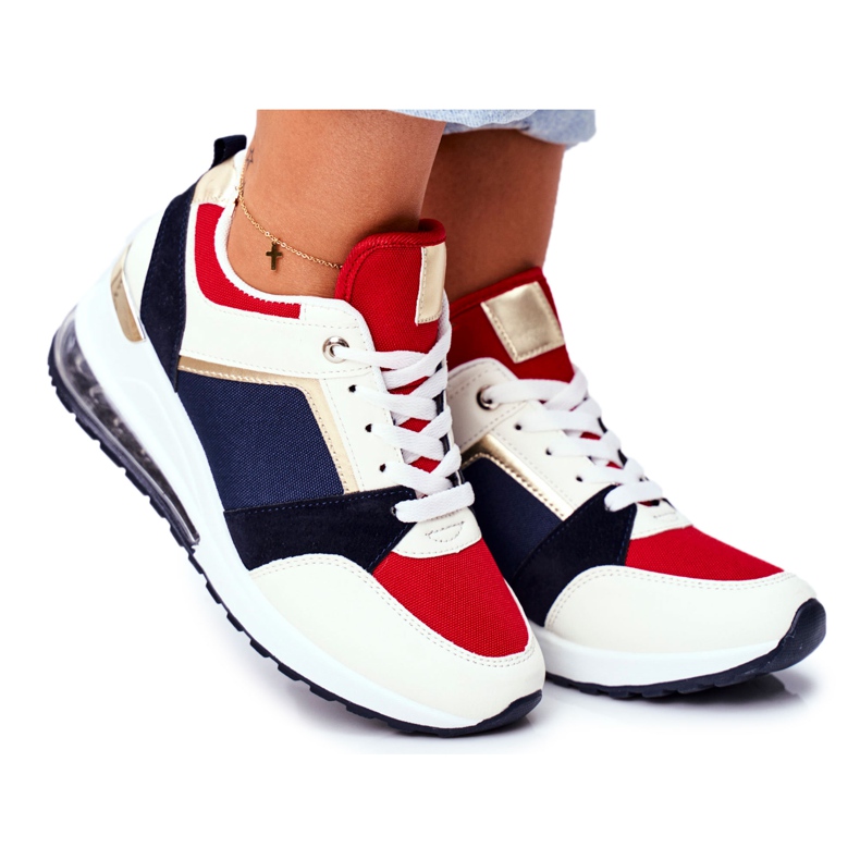 ADY Zapatillas Deportivas Mujer Red Sparks beige rojo azul marino multicolor