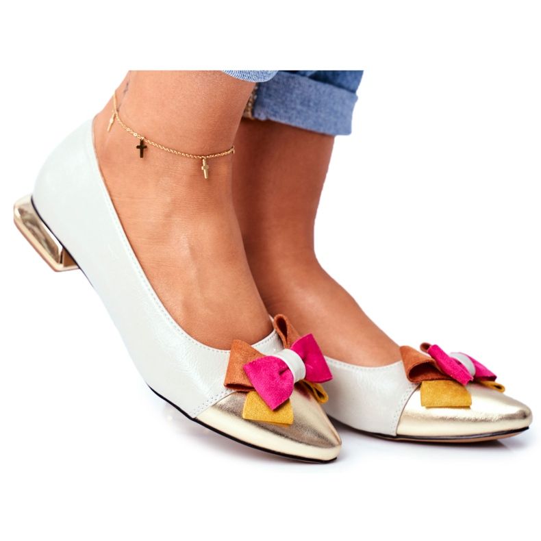 M.DASZYŃSKI Bailarinas De Mujer Elegante Lazo Colorido Gris Mi Amore M.DASZYŃSKI Bailarinas De Mujer Elegante Lazo Colorido Gris Mi Amore