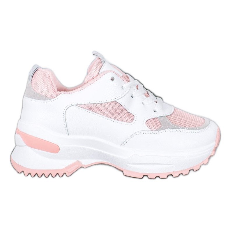 SHELOVET Zapatillas en blanco y rosa rosado