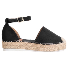SHELOVET Alpargatas caladas negro