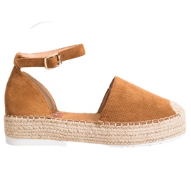 SHELOVET Alpargatas caladas marrón SHELOVET Alpargatas caladas marrón