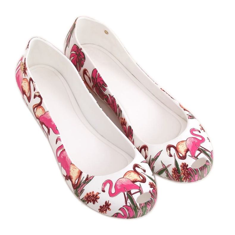 Meliski con flamencos blancos CK85 Blanco multicolor