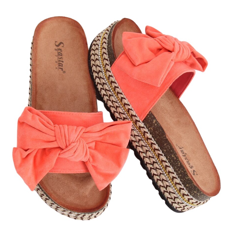 Coral CK137P Zapatillas de coral con suela alta naranja