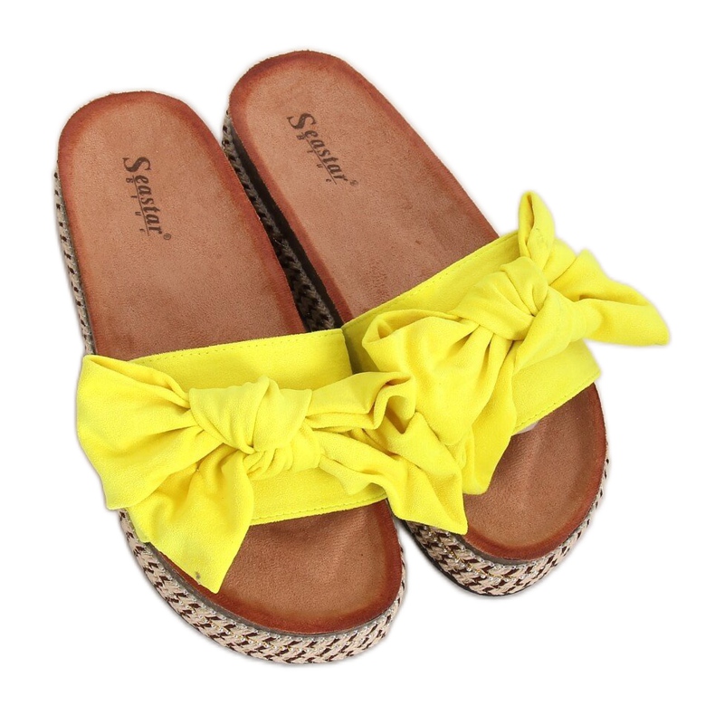 Amarillo CK137P Zapatillas de suela alta amarillas