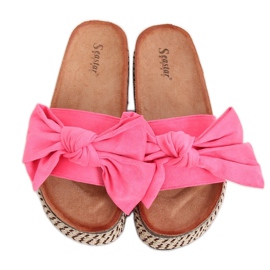 Pink CK137P Pantuflas de suela alta Fushie rosa