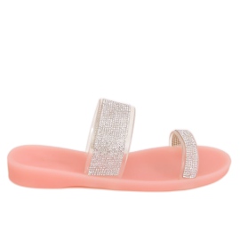 Pink BG51 Pantuflas de silicona rosa rosado Pink BG51 Pantuflas de silicona rosa rosado
