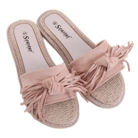 Pantuflas de mujer beige y rosa CK159 Pink