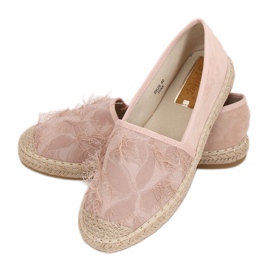 Pink BB29 Alpargatas rosas para mujer rosado