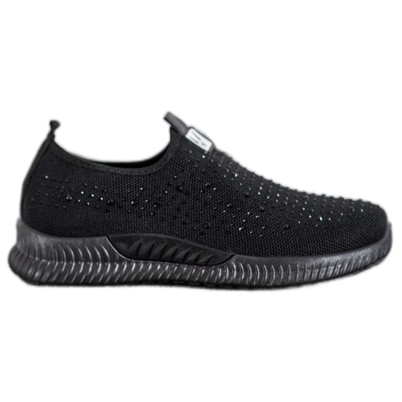 SHELOVET Slipons con cristales negro