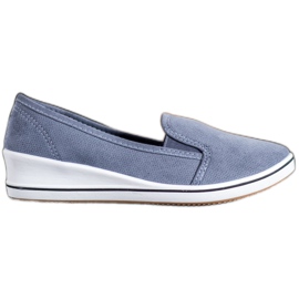SHELOVET Slipons de gamuza azul