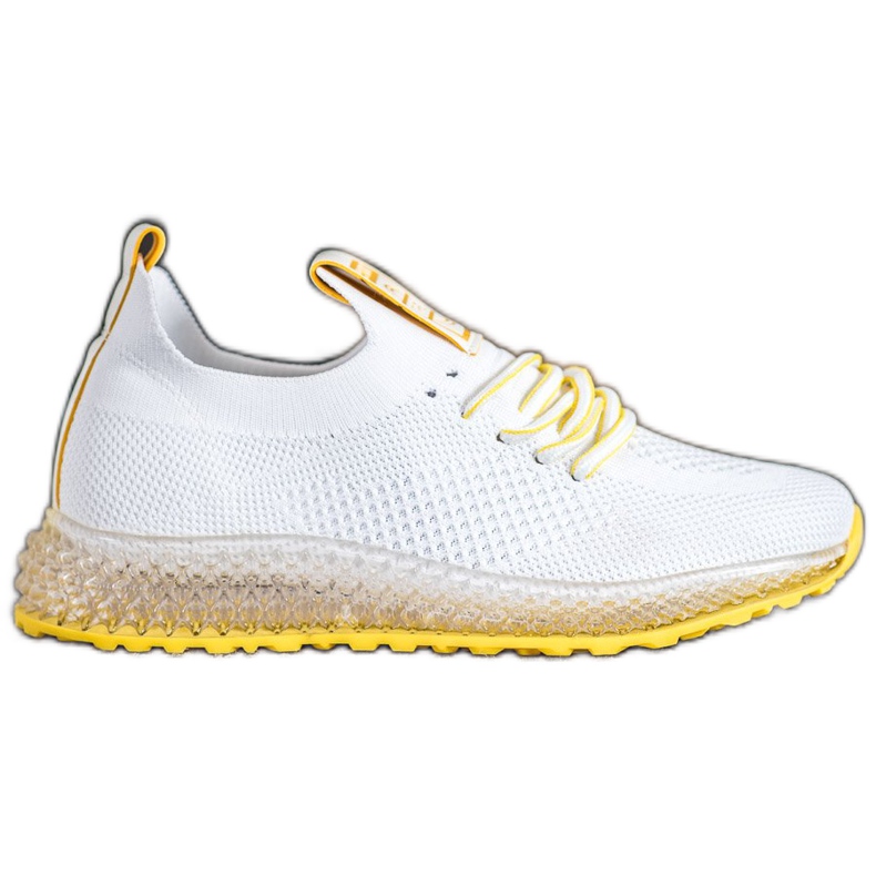 SHELOVET Zapatillas con suela amarilla blanco