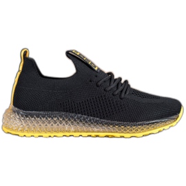 SHELOVET Zapatillas con suela amarilla negro