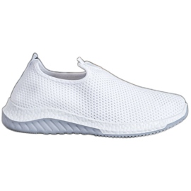Renda Slipons calados en la plataforma blanco