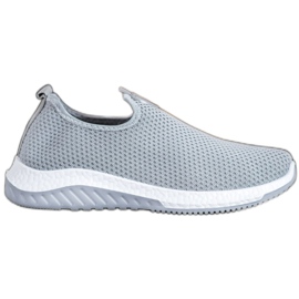Renda Slipons calados en la plataforma gris