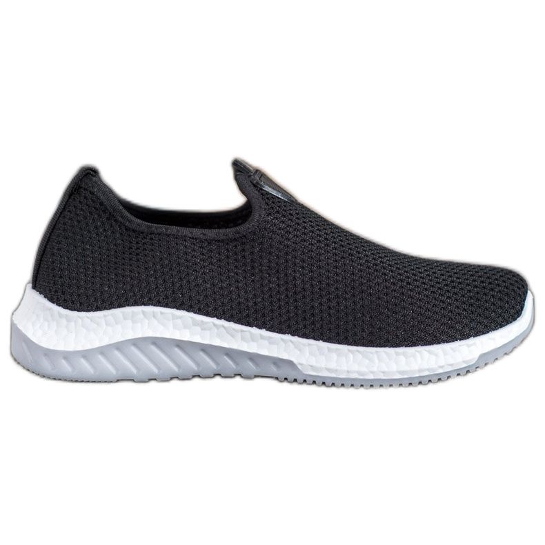 Renda Slipons calados en la plataforma negro