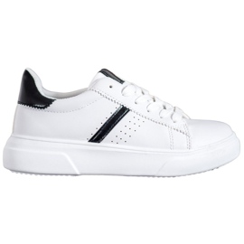 Renda Zapatillas con inserciones negras blanco