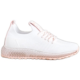 SHELOVET Zapatillas con suela transparente blanco