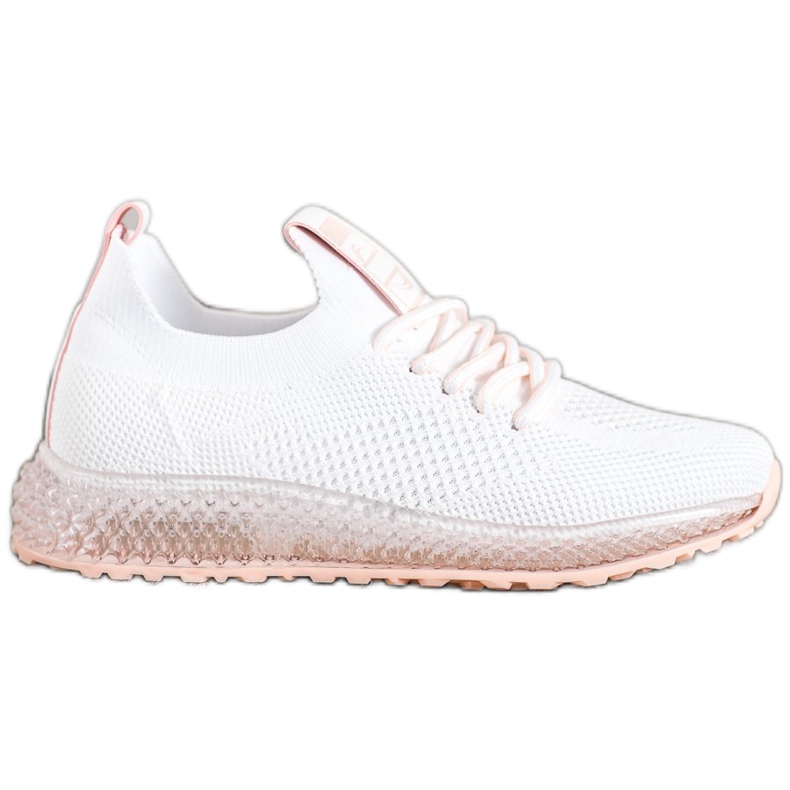 SHELOVET Zapatillas con suela transparente blanco