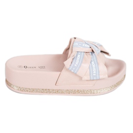 Queen Vivi Pantuflas de Moda Beige