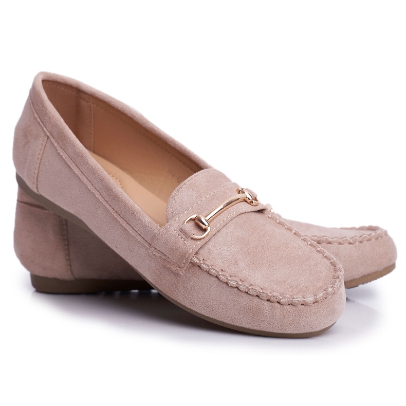 BUGO Mocasines Mujer Ante Beige Dive