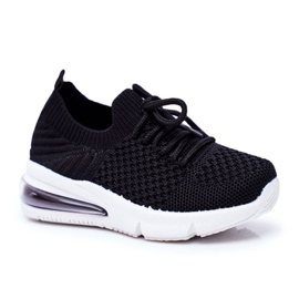 FRROCK Zapatos deportivos negros con cordones para niños Lena FRROCK Zapatos deportivos negros con cordones para niños Lena