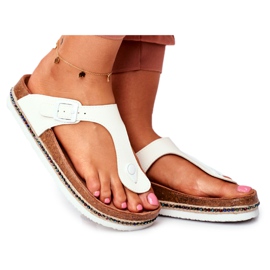 Chanclas de mujer Big Star White FF274631 blanco