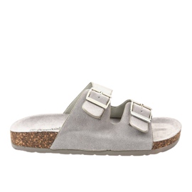 Zapatillas grises con hebilla BL3100-SF Zapatillas grises con hebilla BL3100-SF