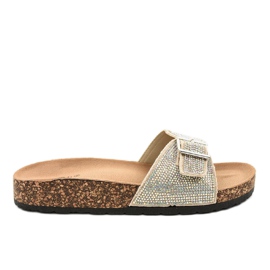 L-1032 pantuflas beige con suela de corcho L-1032 pantuflas beige con suela de corcho