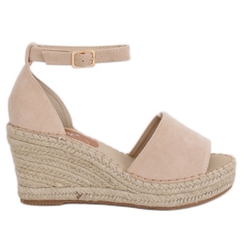 Alpargatas con cuña beige TU147 Beige