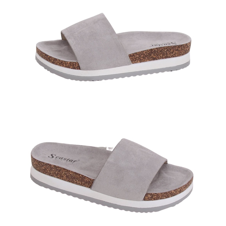 Gris Pantuflas grises de mujer CK184P Gris Gris Pantuflas grises de mujer CK184P Gris