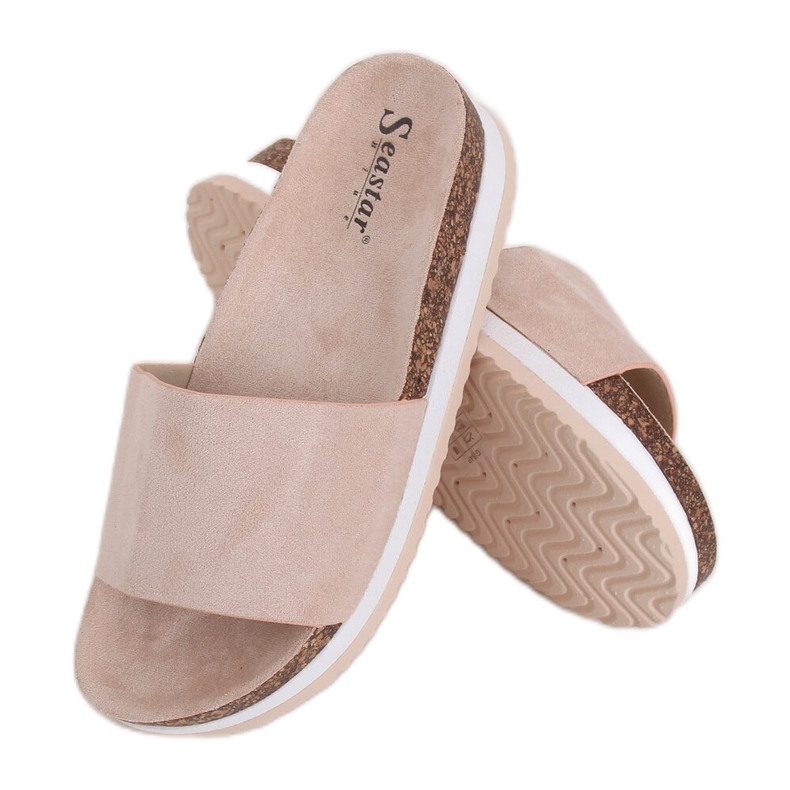 Pantuflas beige de mujer CK184P Beige