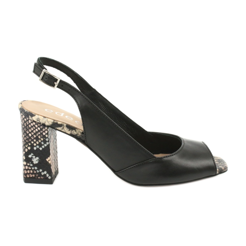 Edeo Sandalias mujer negro / animal 3499A-1193