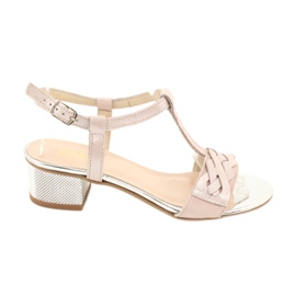 Sandalias para mujer Gamis 3936 rosa / plata gris