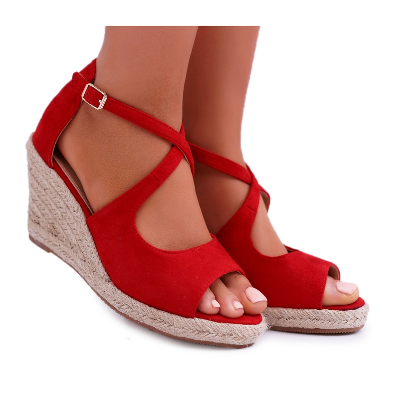 BUGO Sandalias De Mujer Con Alpargatas Red Margus rojo BUGO Sandalias De Mujer Con Alpargatas Red Margus rojo