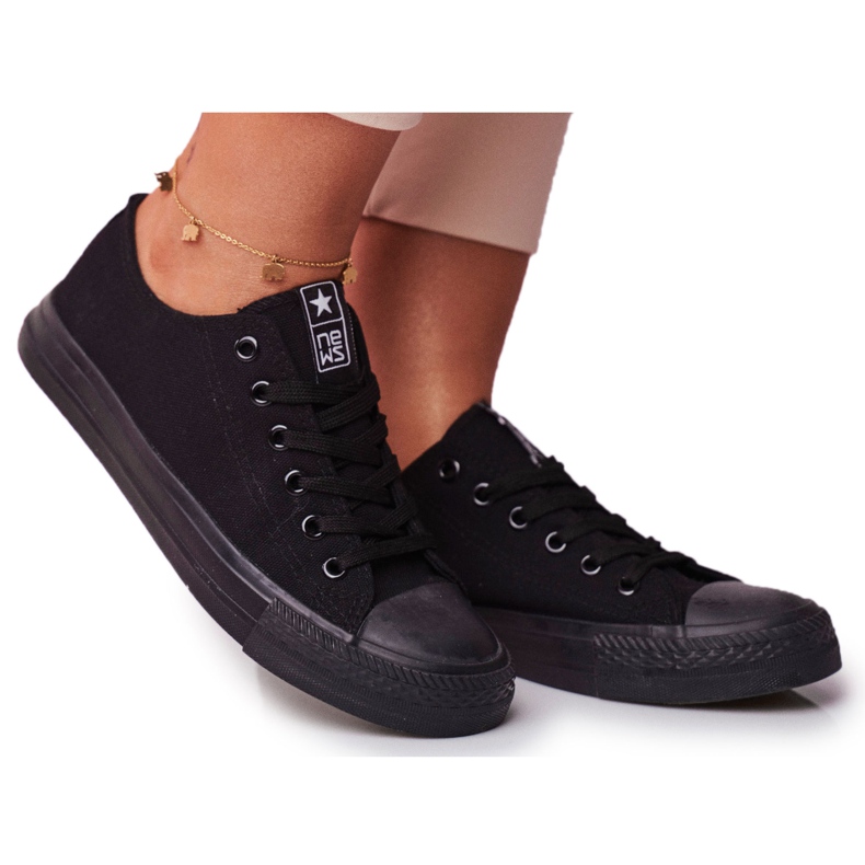 Zapatillas Mujer Low Material Negro Ecoma
