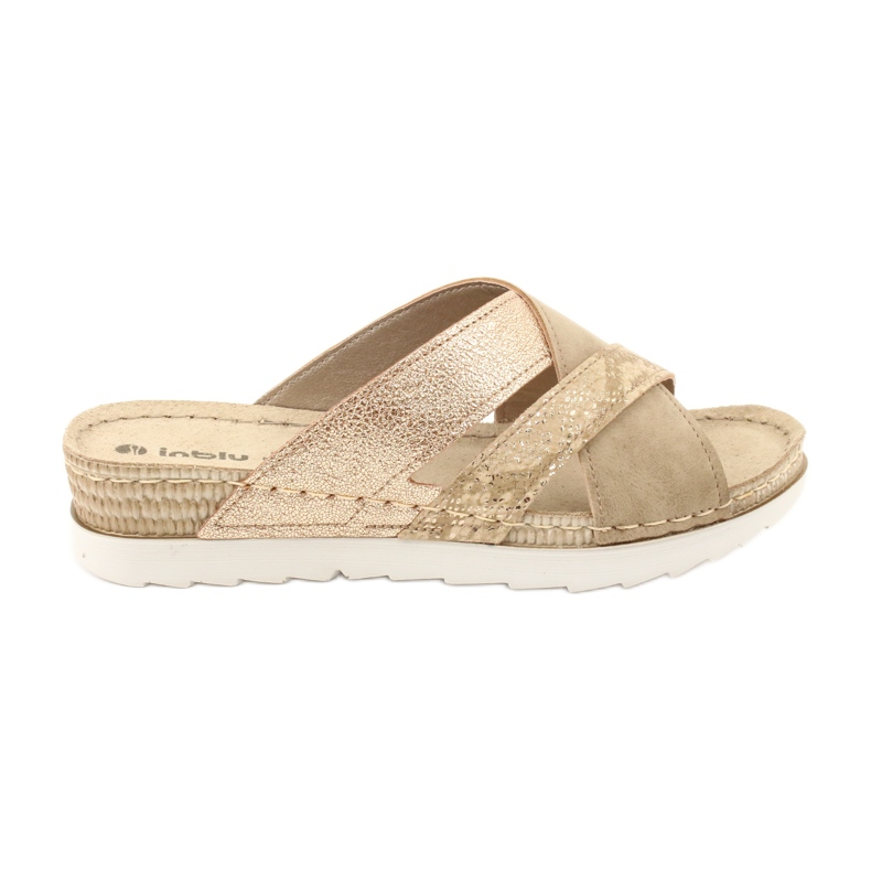 Cómodas zapatillas COMFORT INBLU SABBIA OF020 beige dorado