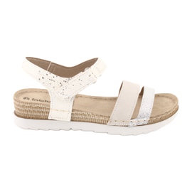 Sandalias con cuero Inblu Argento OF019 blanco gris Sandalias con cuero Inblu Argento OF019 blanco gris