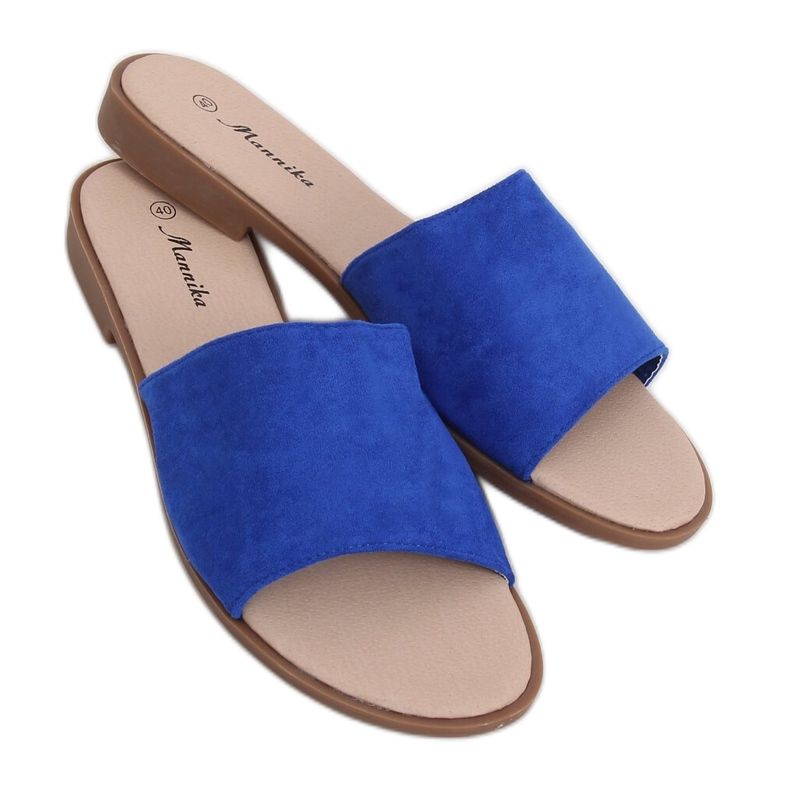 Pantuflas de mujer cobalto WL1606 Royal Blue azul Pantuflas de mujer cobalto WL1606 Royal Blue azul