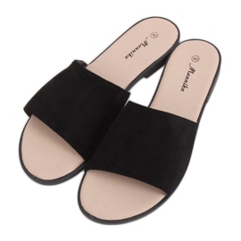 Pantuflas negras de mujer negras WL1606 Negras negro