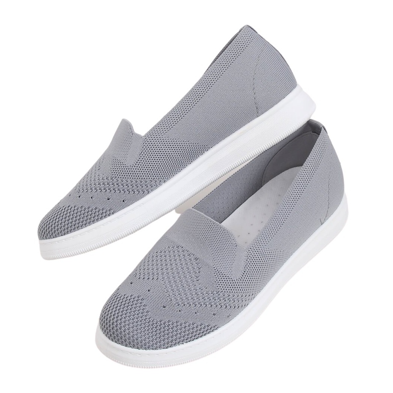 Gris Zapatillas grises de mujer ZK069 Grigio