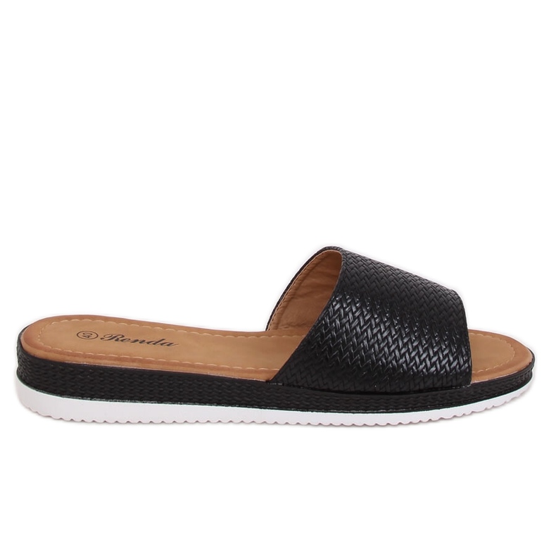 Pantuflas negras de mujer negras BQ-66 Black negro