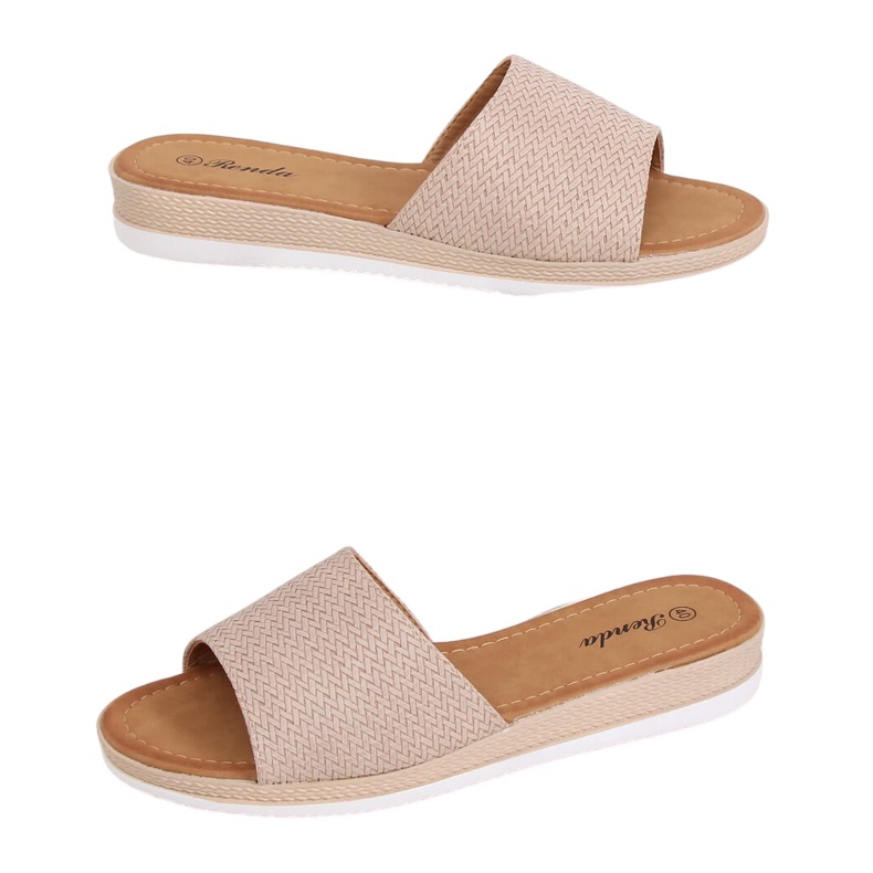 Pantuflas beige de mujer BQ-66 Beige