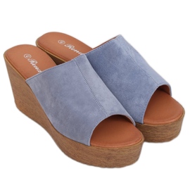 Zapatilla cuña azul 10-236 Azul