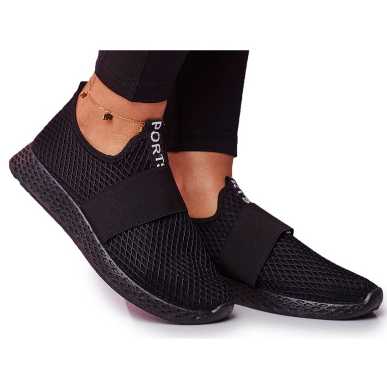 SEA Zapatillas Deportivas Sin Cordones Mujer Negras La Fiesta negro