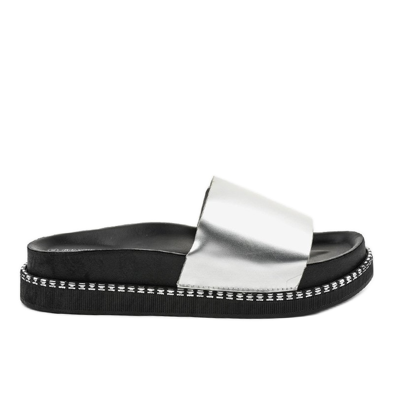 Pantuflas plateadas CH-107 gris